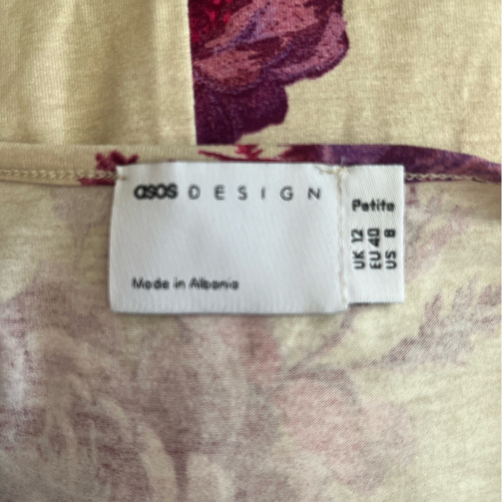 NWT asos Petite Women’s Floral Tunic / Dress - Size 12 Petite - Picture 3 of 5